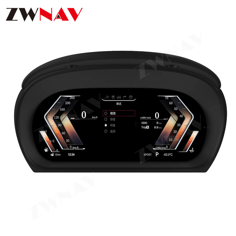 Groupe fait sur commande d'instrument d'affichage à cristaux liquides Digital de tiret de voiture d'OEM BMW E90 E84 E87