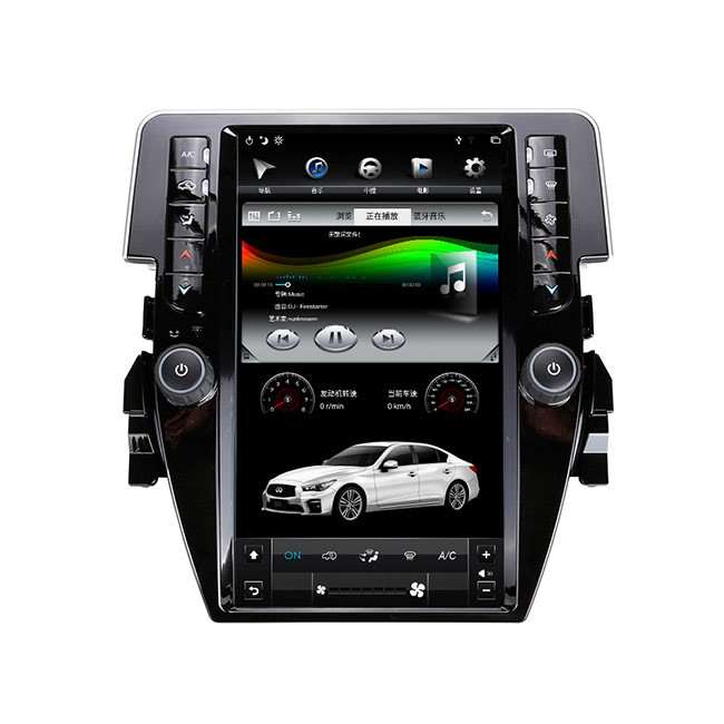 Système de navigation de 11,8 de pouce de Honda Civic de tête généralistes de l'unité 64G pour la voiture