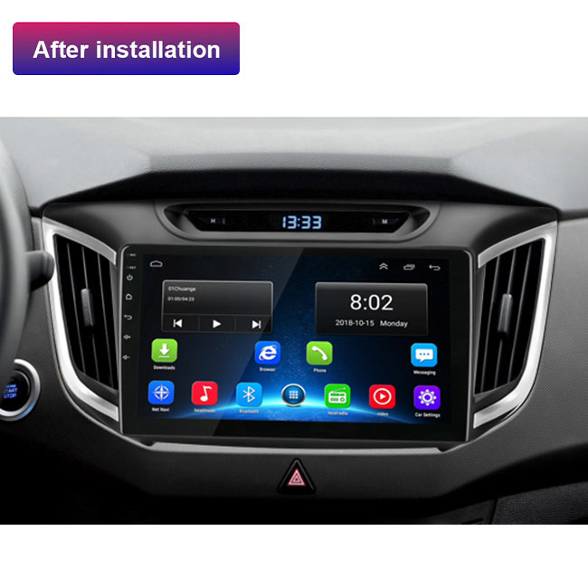Système de navigation simple de voiture d'Android 9 de vacarme d'unité de tête de BT5.0 IX25 Hyundai
