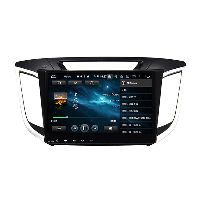 Système de navigation simple de voiture d'Android 9 de vacarme d'unité de tête de BT5.0 IX25 Hyundai