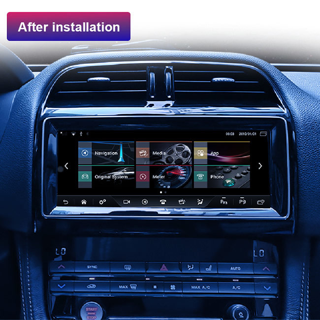 Fasce stéréo Android de Jaguar Xf Carplay d'écran de BT 10 128G 10,2 pouces