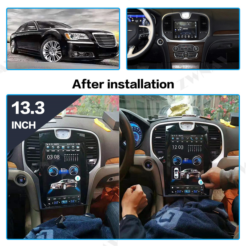 Unité principale stéréo Android 9,0 Carplay de voiture de radionavigation pour Chrysler 300C 2013-2019