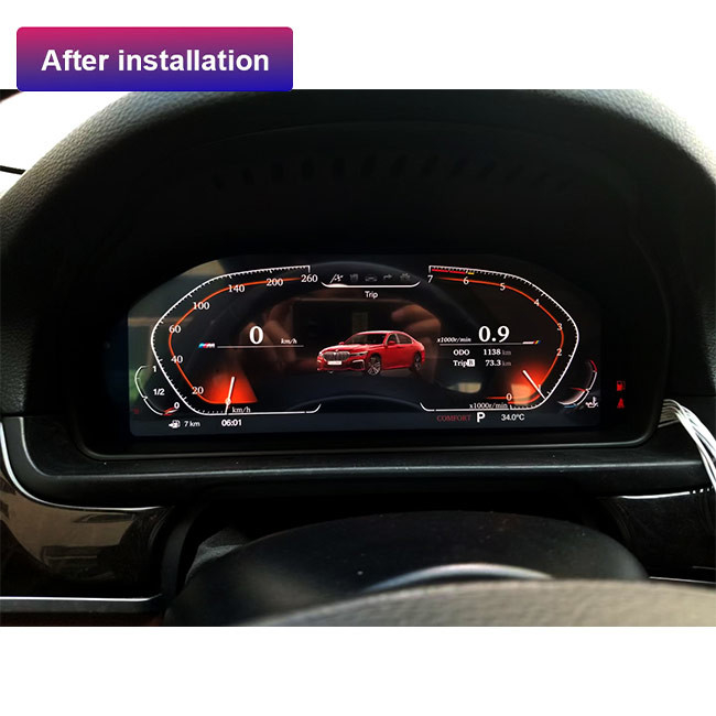 Affichage de tableau de bord de Linux BMW Digital pour l'unité de groupe d'instrument d'affichage à cristaux liquides de voiture de BMW