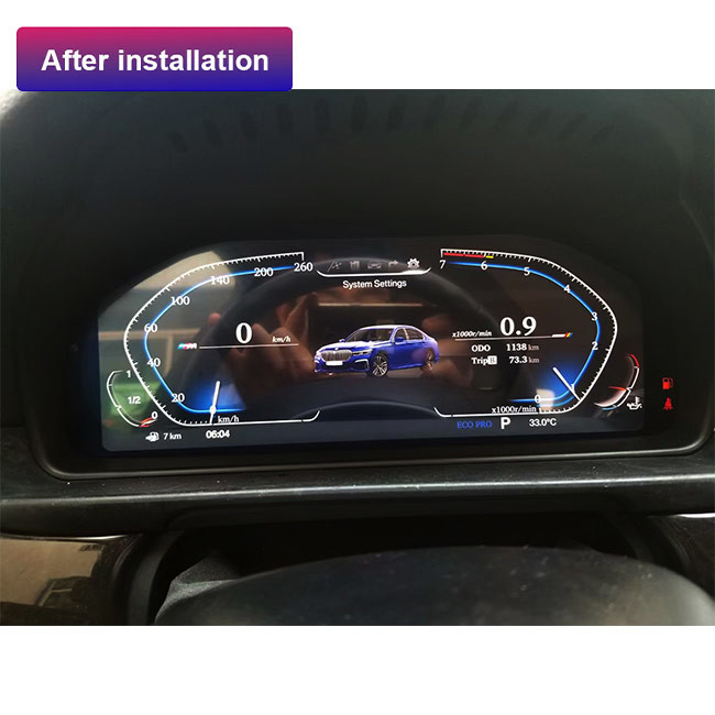 Affichage de tableau de bord de Linux BMW Digital pour l'unité de groupe d'instrument d'affichage à cristaux liquides de voiture de BMW