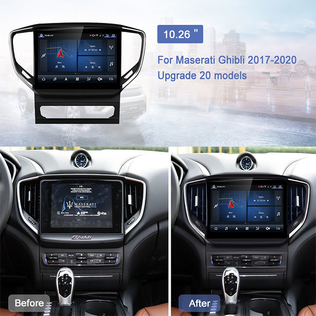 Lecteur multimédia 2 de vacarme d'Android de récepteur stéréo automatique de GPS pour Maserati Ghibli 2017-2020