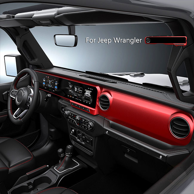 Écran de lecteur multimédia de voiture de groupe de Digital double pour Jeep Wrangler JL 2018-2021